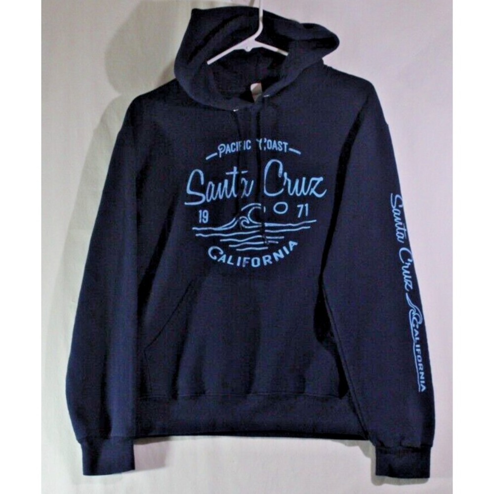 Santa Cruz Beach CA Printed Hoodie Sweatshirt Child Small Blue Pullover